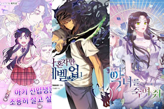 webnovel webtoon cover shonen cover art anime couple illustration for webtoon