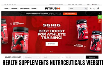 design website for nutraceutical supplements health  supplement peptides store