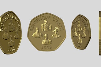 create 3d model nft crypto coin, 3d, bas relief, 3d coin design, cnc design