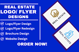 real estate logo real estate property flyer real estate construction website