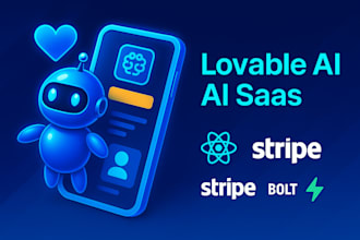 build lovable dev, ai saas, v0, react, next js, stripe and bolt new integration