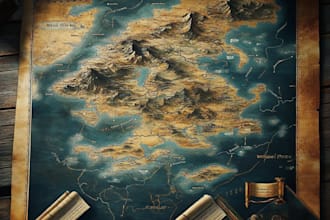 make a fantasy map for your novel, boardgame or dnd