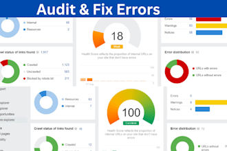404 errors, indexing issues, and all technical SEO problem