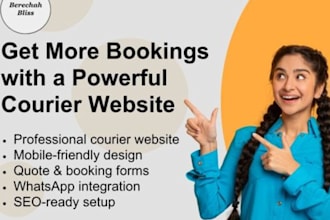 design a courier website, courier delivery and shipping website