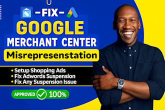 fix google merchant center misrepresentation and suspension