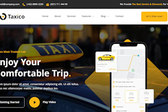 build vtc website, limousine, car rental, chauffeur, taxi booking website, taxi