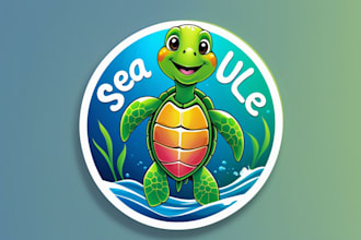 do sea turtle mascot logo in 48 hours