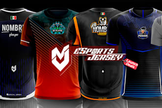 sublimation custom esports jersey design with print ready files