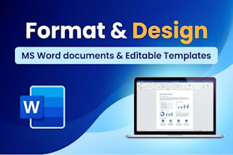 format and design ms word documents and editable templates