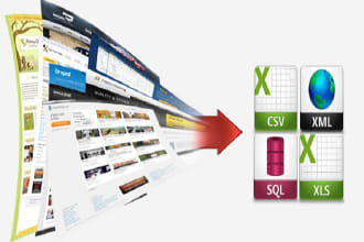do web scrapping and mining to xls csv sql etc