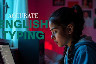 do english typing, retype scanned document