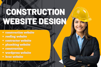 design and redesign premium construction website roof contractor website