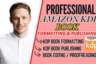 be book writer KDP book editing cookbook design, KDP formatting book publishing