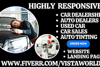 design car dealership website auto dealer used car sales auto tinting website