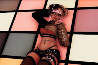 create custom vrchat avatar vrc avatar 3d model vr character vroid model femboy