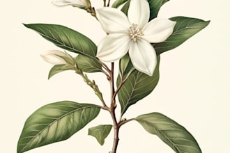 do  amazing botanical vector line art illustration