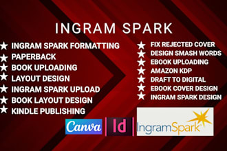 format design ingram spark poetry fitness book, fiction book kdp paper