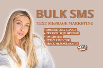 send bulk SMS marketing, text message, email campaign with twilio SMS