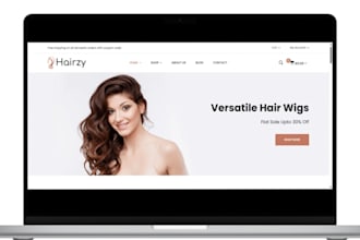 design professional shopify store for hair extensions, wigs, or beauty products