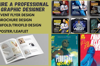 design a company profile, flyer, bifold, trifold, brochure, poster or leaflet