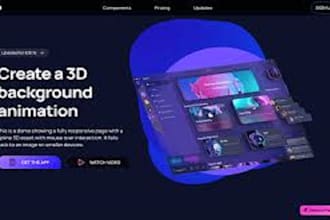 custom 3d animated website with scroll animation,webgl,rsp,threejs,opengl 3d map