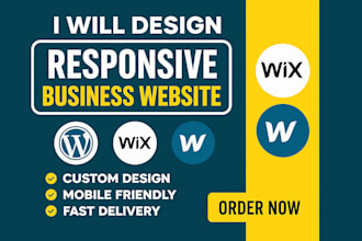 build or redesign responsive wordpress or  wix business website design wordpress