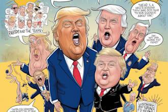 create funny political cartoons