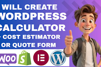 build custom wordpress calculator, cost estimator, or quote form, survey form