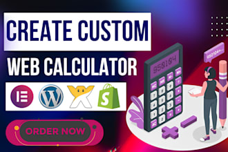 build custom wordpress web calculator shopify wix calculator website calculator