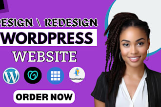 create a responsive wordpress website or blog on godaddy, bluehost, or hostgator