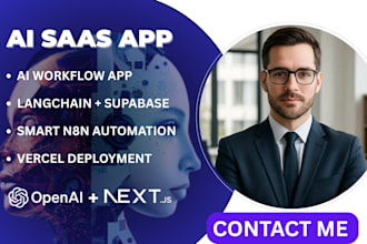 build ai saas web app with langchain supabase vercel n8n automation