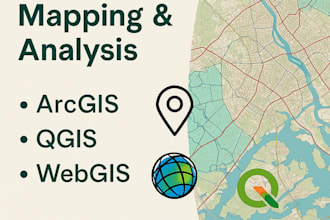 do gis mapping  analysis using arcgis and qgis webgis development