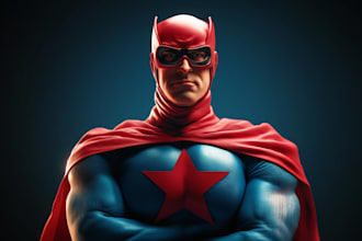 draw you as a superhero marvel character
