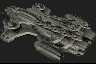 create 3d starship, 3d spaceship model, starship 3d stl, 3d ship for 3d printing