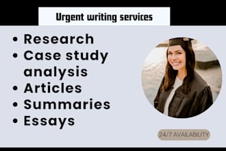 write case study analysis, report, assignment, research and summaries