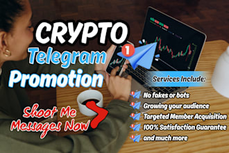 do crypto telegram promotion for token, solana meme coin and crypto promo