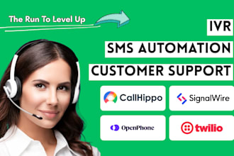 do twilio openphone signalwire callhippo set up for voip ivr sms automation