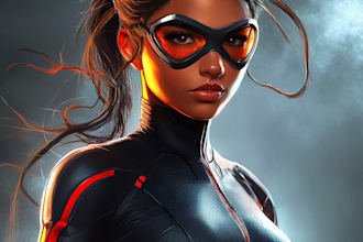 make premium superhero caricature character