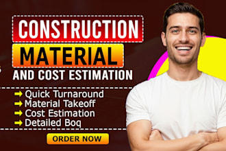 do cost estimation, quantity takeoff, and material take off