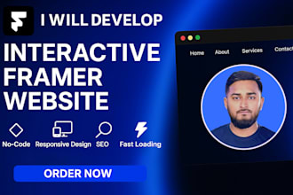 develop interactive framer website