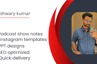 podcast show notes with timestamp and seo