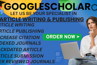 write and publish article in a peer reviewed index google scholar journal