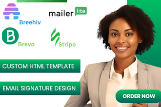 design HTML email templates with stripo, beehiiv, brevo email signature designs