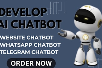 develop website ai chatbot integrate ai chatbot whatsapp telegram integration