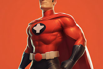 design premium superhero character