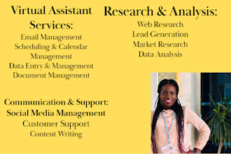 be your reliable virtual admin and research assistant