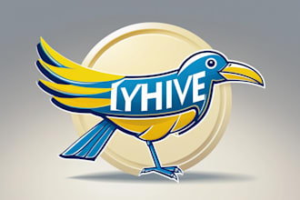 design bird mascot logo within new concepts