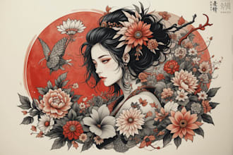 design a tattoo in japanese style