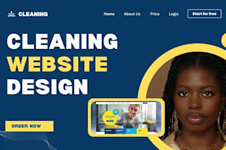 design cleaning booking service, wordpress business clean, non profit website