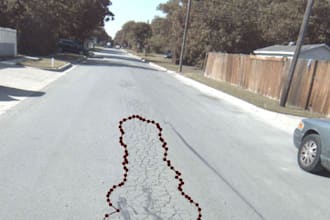 annotate road images using paser pci for damage detection